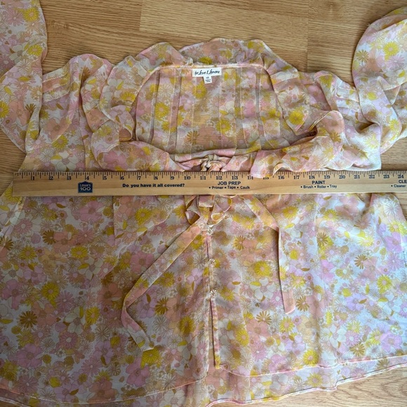 For Love and Lemons Melanie Blouse Floral size XS Oversized Flowy - Picture 12 of 12